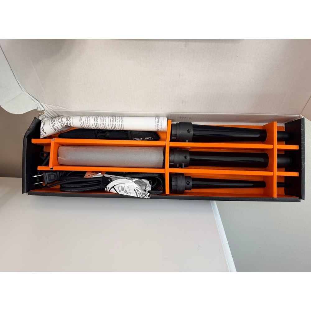 Paul Mitchell Pro Tools 3-in-1 Curling Iron Wand Black Ceramic NWT - Picture 5 of 6